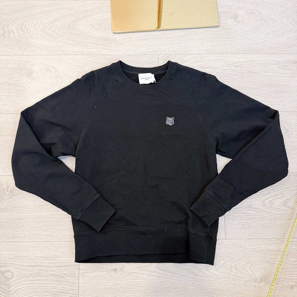 Madison Kitsune Paris Bnwot Black Crewneck Sweater Ju0008 Size Small